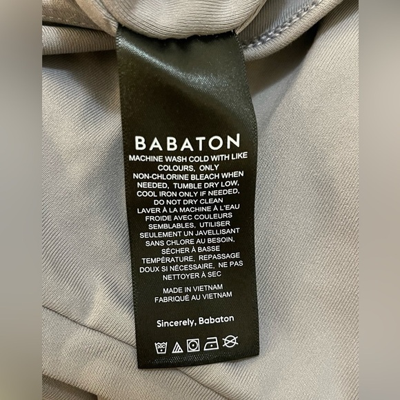 Babaton Aritzia purple grey high neck snap button bodysuit women’s size medium - Picture 7 of 8